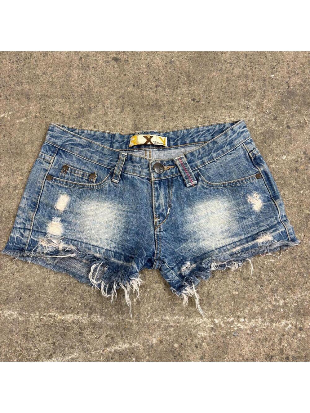 Vintage Y2K Low Rise Denim Micro Shorts RxDenim